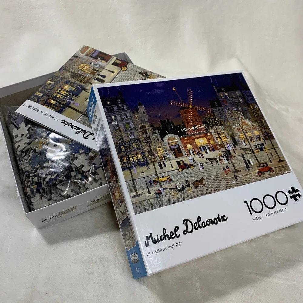 Buffalo Games Michel Delacroix Le Moulin Rouge 1000 Piece Jigsaw Puzzle New Open